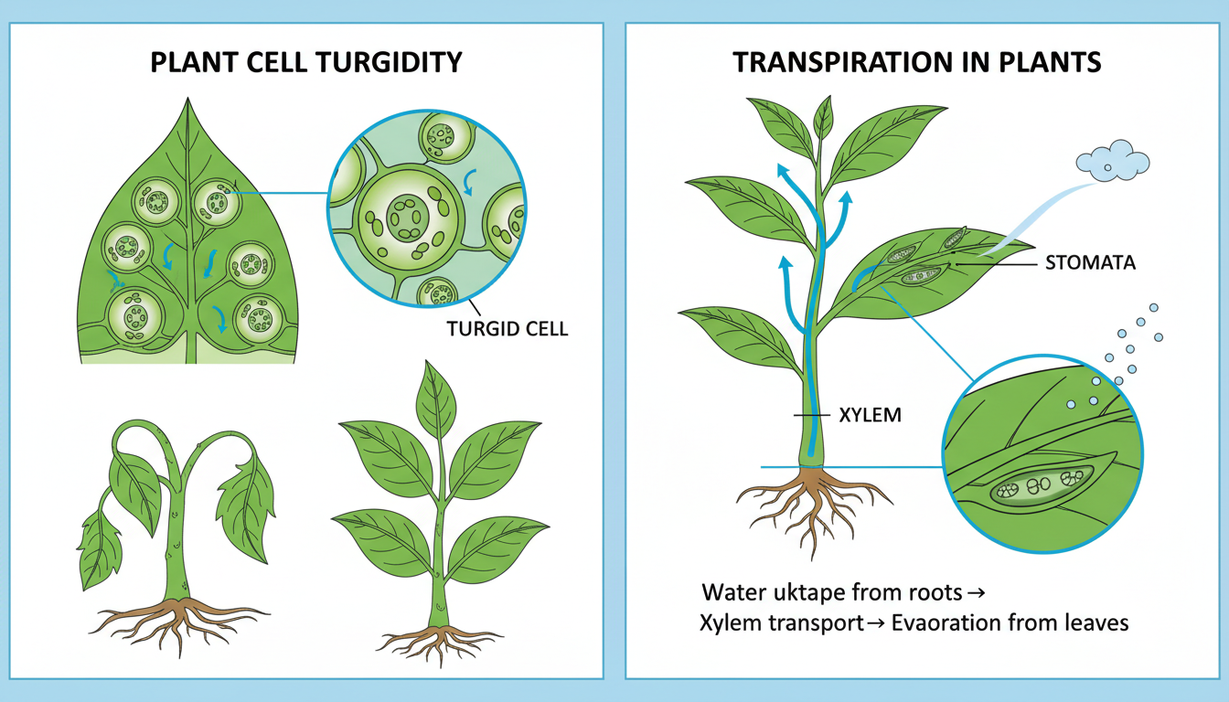 How Transpiration Maintains Plant Structure and Cell Turgidity (Grade 12 Biology)
