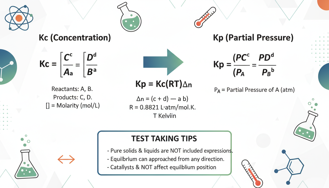 Mastering Chemical Equilibrium Expressions: Kc vs Kp Guide & Exam Tips