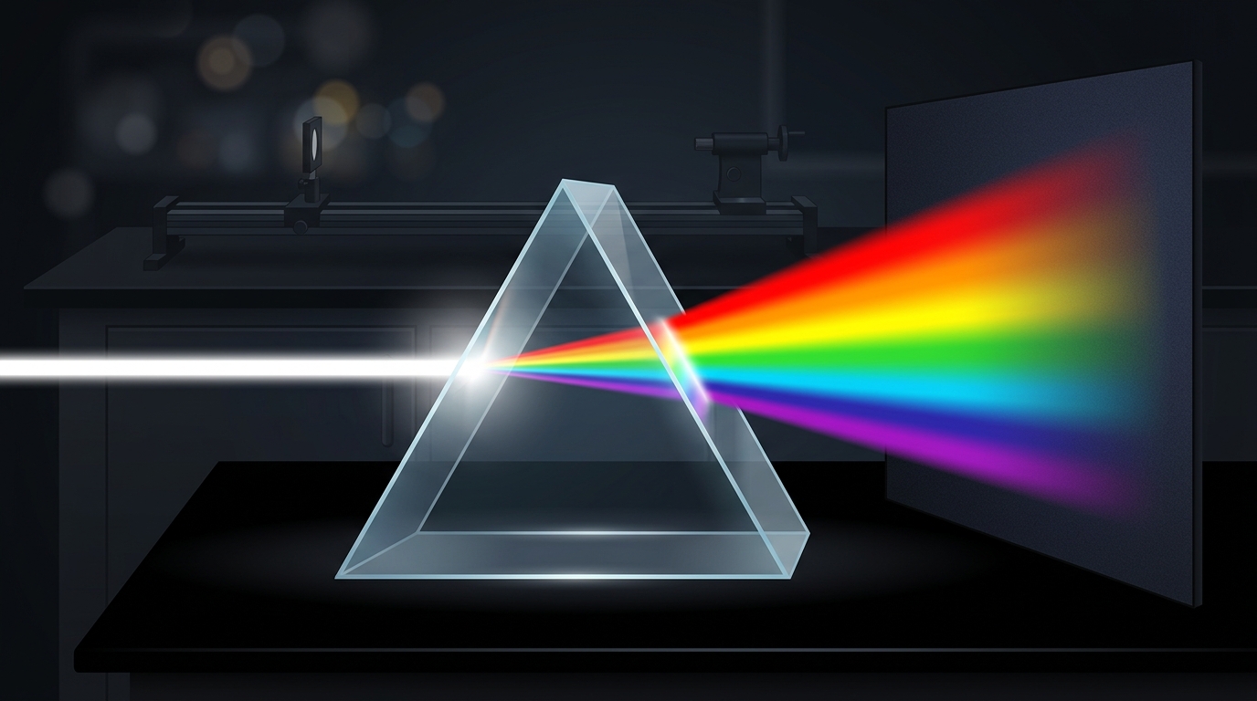 အလင်းဖြူမှ အရောင် ၇ ရောင်သို့ - Prism ဖြင့် အလင်းယိုင်ကွဲခြင်း (Dispersion of Light)