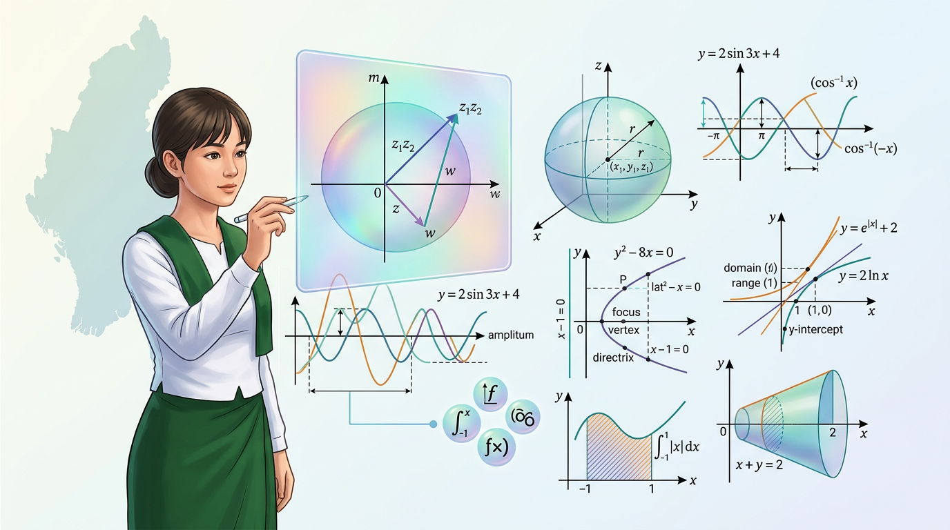 2026 Myanmar Exam မေးခွန်းငါးစုံ သင်္ချာ(Set-2)